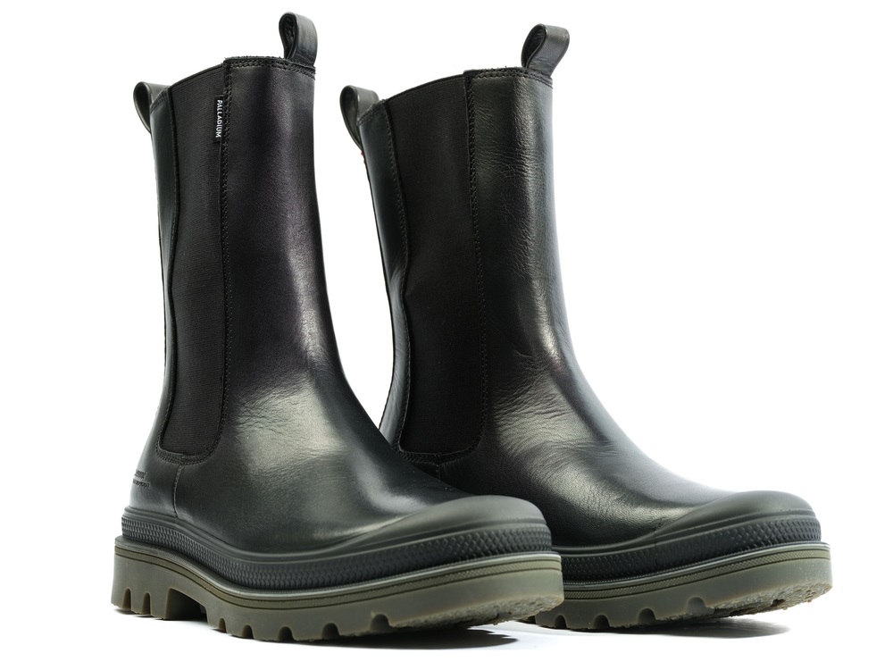 Botas De Invierno Palladium PAMPA ATELIER CHE LEATHER Mujer Negras | Costa Rica-31295